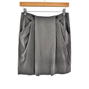 Barneys New York Made in Italy Womens Skirt Size 34/4‎ Grey Pencil Pockets
